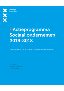 Actieprogramma Sociaal ondernemen 2015-2018