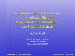 Richtlijn Suicidepreventie (A. Kerkhof)
