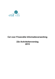 Cel voor Financiële Informatieverwerking 22e - CTIF-CFI