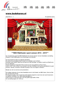 BBS Wijktheater opent seizoen 2014