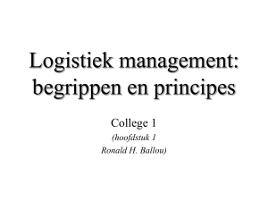 Logistiek management: begrippen en principes