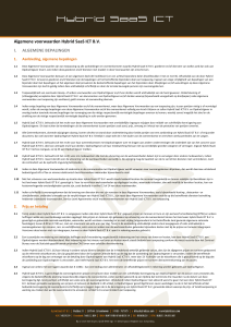 Algemene voorwaarden Hybrid SaaS ICT B.V.