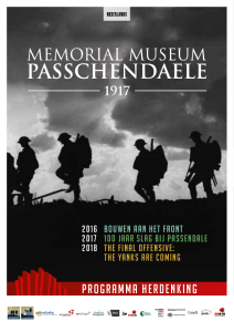 programma herdenking - Memorial Museum Passchendaele 1917