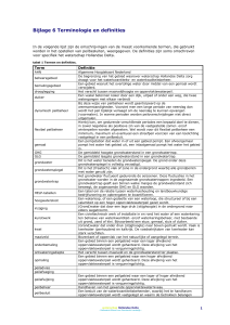 Bijlage 6 Terminologie en definities