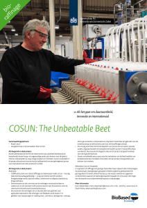 COSUN: The Unbeatable Beet - Wageningen UR E