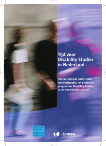 Brochure Tijd voor Disability Studies in Nederland
