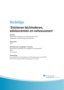 Richtlijn Stotteren - Nederlandse Vereniging van Stottertherapie