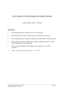 TENTAMEN ELEKTROMAGNETISME (8N010)