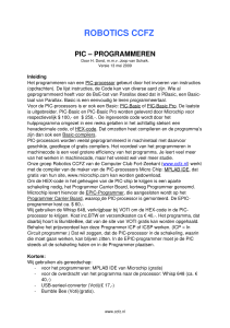 Programmeren van PIC-processor 1 - Robotics-CCFZ