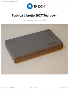 Toshiba Libretto 50CT Teardown