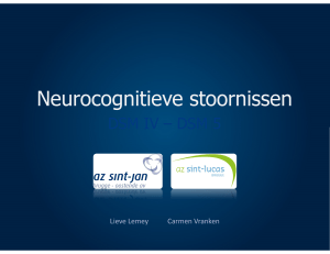 Neurocognitieve stoornissen - AZ Sint-Jan