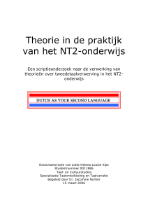 Theorie in de praktijk van het NT2-onderwijs