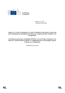 Inleiding In artikel 22 van Richtlijn 2010/53/EU wordt van de