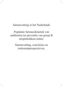 Samenvatting in het Nederlands Populatie farmacokinetiek van