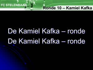 FC STELENBAAN Ronde 10 – Kamiel Kafka
