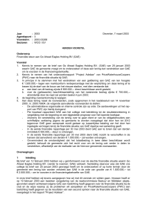 2003-03268-WCO-EV Verzoek financiele steun GAE