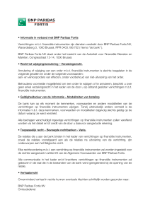 • Informatie in verband met BNP Paribas Fortis Verrichtingen m.b.t.