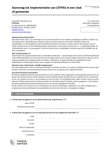 Formulier voor aanvraag UiTPAS in stad of gemeente versie 2017