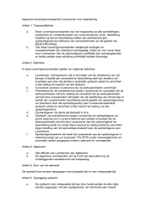 Leveringsvoorwaarden Detachering