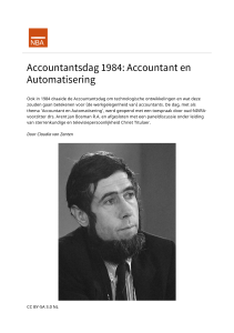 Accountantsdag 1984: Accountant en Automatisering