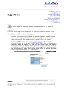 Supportnote - Autoflex Online