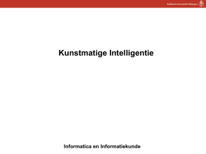 Informatica en Informatiekunde Definitie Kunstmatige Intelligentie