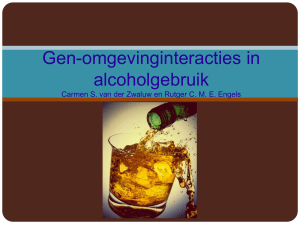 Huidige status van gen-omgevingstudies in alcoholgebruik