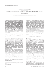 Volledig geautomatiseerde isolatie van DNA uit bloed met
