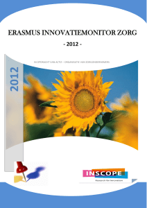Erasmus Innovatiemonitor Zorg 2012 nog een mooi