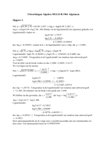 Uitwerkingen Algebra MULO-B 1961 Algemeen