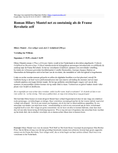 Roman Hilary Mantel net zo onstuimig als de Franse Revolutie zelf