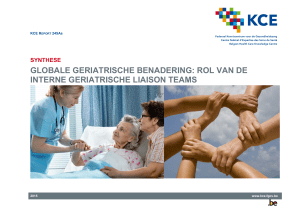 Globale geriatrische benadering: rol van de interne
