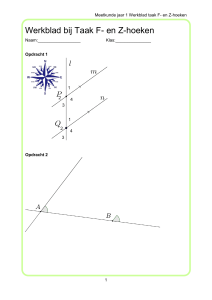 Werkblad bij Taak F- en Z