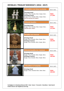 infoblad / prijslijst boeddha`s (2016 – 2017)