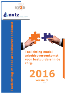 Toelichting model arbeidsovereenkomst voor bestuurders in