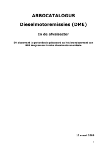 ARBOCATALOGUS Dieselmotoremissies (DME) In de afvalsector