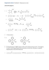 Organische chemie Hoofdstuk 9 Alkaanzuren en esters