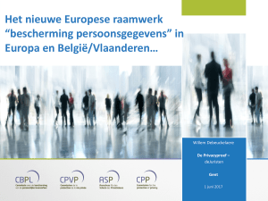 “bescherming persoonsgegevens” in Europa en België/Vlaanderen…