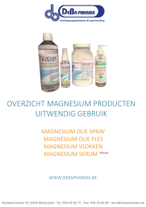 overzicht magnesium producten uitwendig gebruik