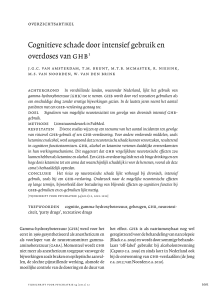 Cognitieve schade door intensief gebruik en overdoses van ghb1