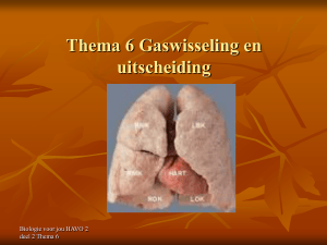 Thema 6 Gaswisseling en uitscheiding