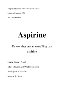 De werking en samenstelling van aspirine