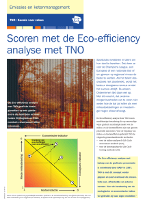 Scoren met de Eco-efficiency analyse met TNO