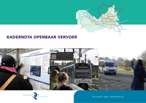 kadernota openbaar vervoer - Metropoolregio Rotterdam Den Haag
