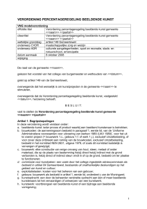 Modelverordening percentageregeling voor toepassing van