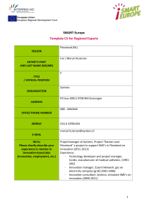 SMART Europe Template CV for Regional Experts REGION