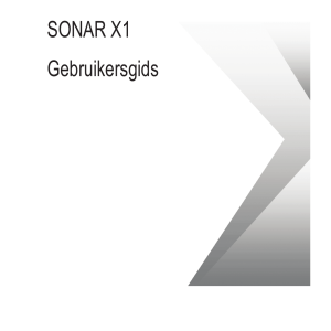 SONAR X1 Gebruikersgids