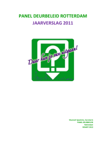 Jaarverslag PDR 2011 - Panel Deurbeleid Rotterdam