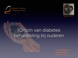 Diabetes behandeling bij ouderen