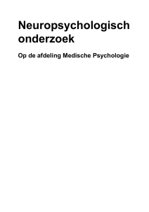 Neuropsychologisch onderzoek - Albert Schweitzer ziekenhuis